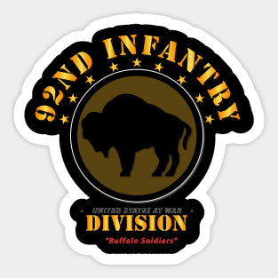 92nd Infantry Division - Buffalo Soldiers Sticker